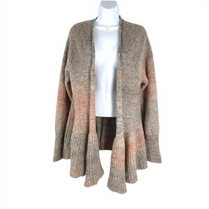 Knitted & Knotted Open Cardigan Sweater Mohair Blend‎ Women's Large Flawed